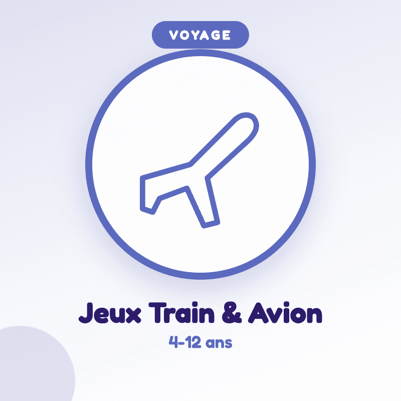 Jeux Train & Avion — kit PDF à imprimer pour enfants de 4-12 ans