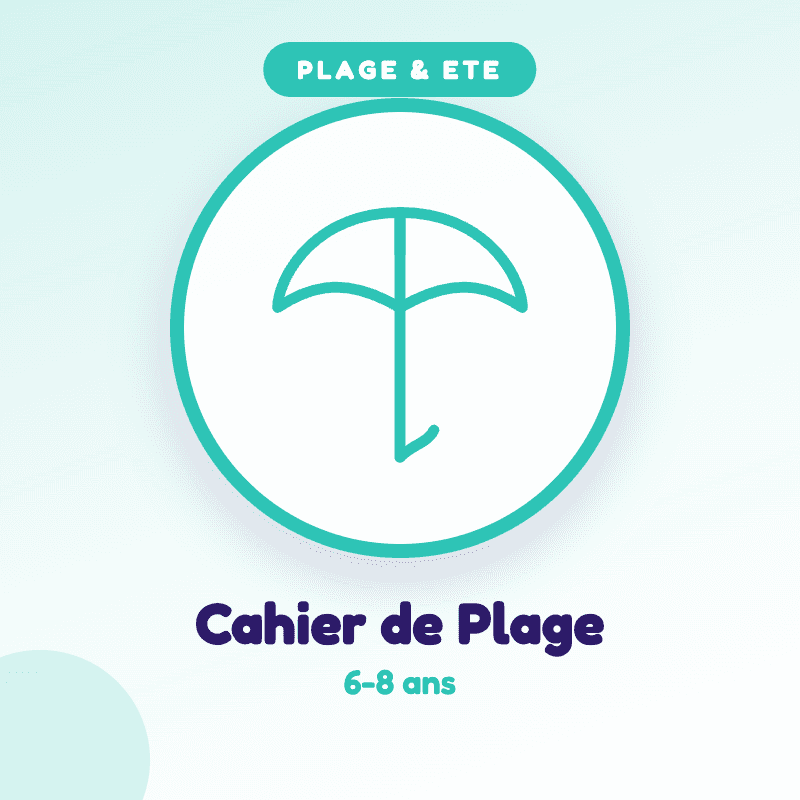 Mon Cahier de Plage 6-8 ans — kit PDF à imprimer pour enfants de 6-8 ans