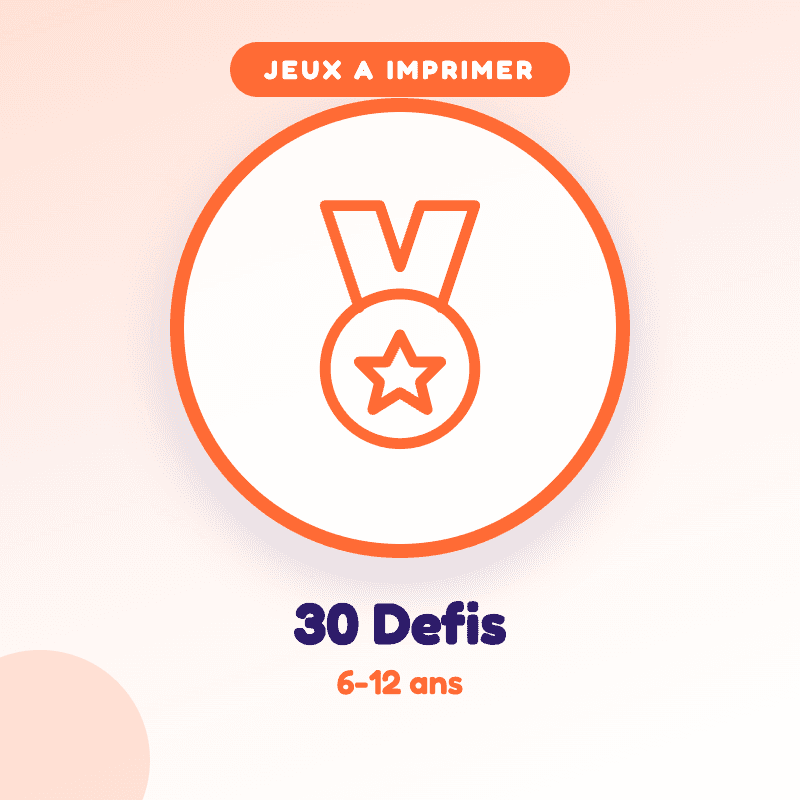 Les 30 Defis de l'Ete — kit PDF à imprimer pour enfants de 6-12 ans