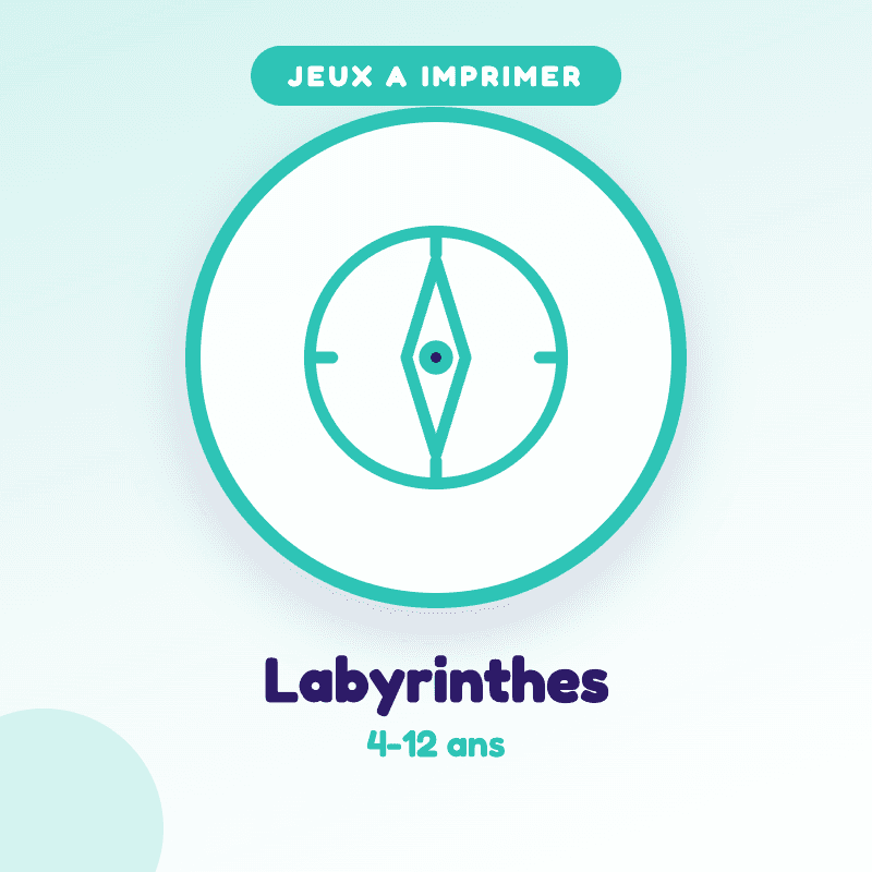 Labyrinthes de l'Ete — kit PDF à imprimer pour enfants de 4-12 ans