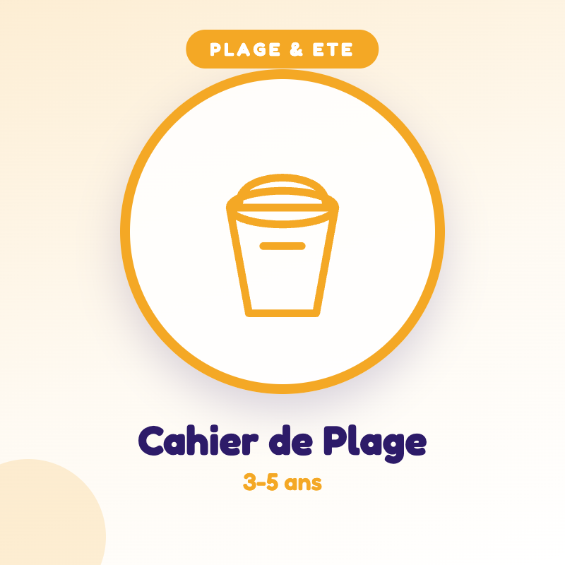 Mon Cahier de Plage 3-5 ans — jeu d'été à imprimer pour enfants de 3-5 ans