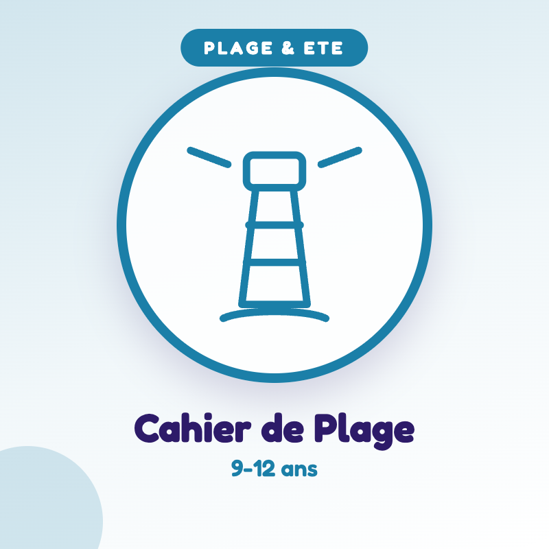 Mon Cahier de Plage 9-12 ans — jeu d'été à imprimer pour enfants de 9-12 ans
