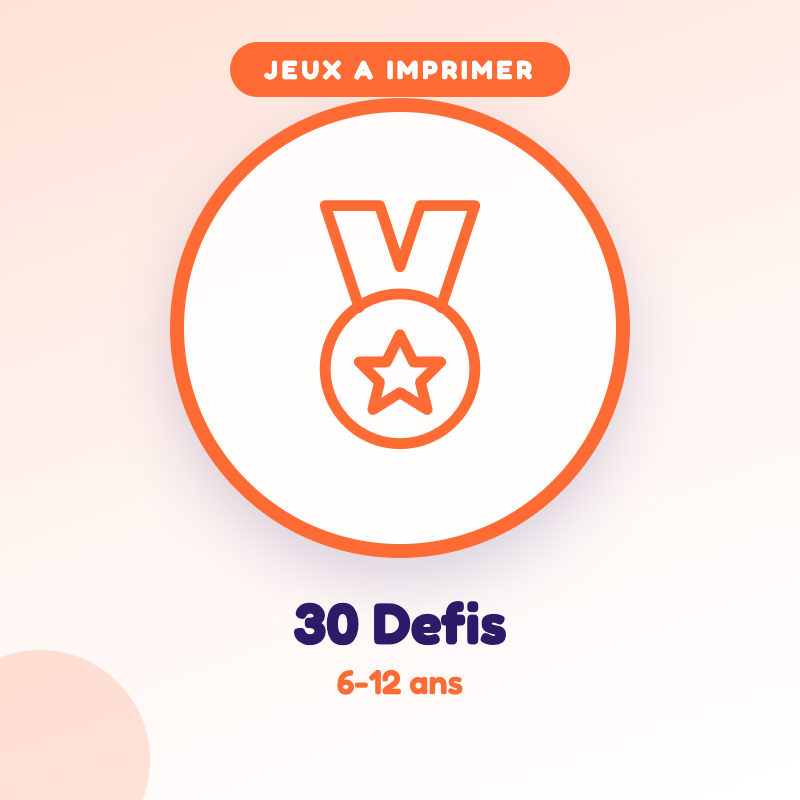 Les 30 Defis de l'Ete — jeu d'été à imprimer pour enfants de 6-12 ans