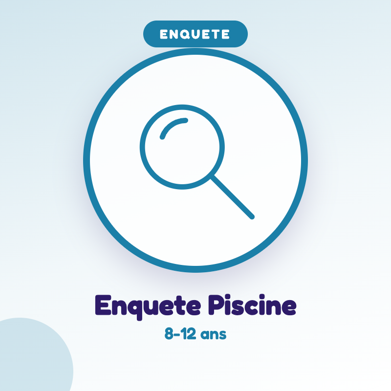 Enquete a la Piscine — jeu d'été à imprimer pour enfants de 8-12 ans