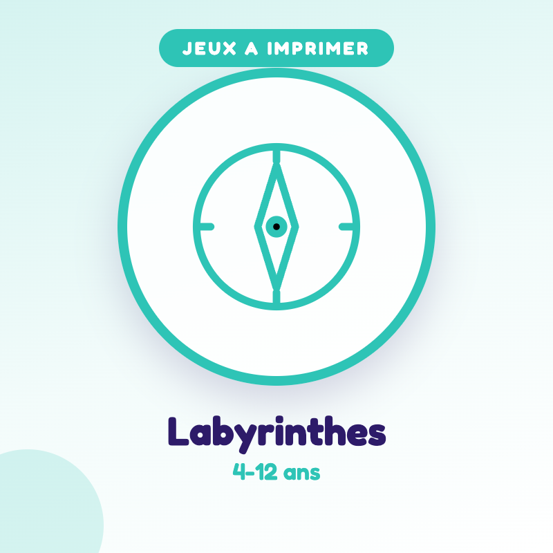 Labyrinthes de l'Ete — jeu d'été à imprimer pour enfants de 4-12 ans